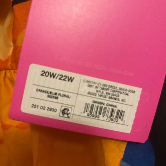 Tabitha Brown for Target 2022 limited release, puff sleeve, tie-back floral midi - Picture 2 of 4